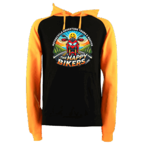 The happy Bikers Hoodie Black & Orange