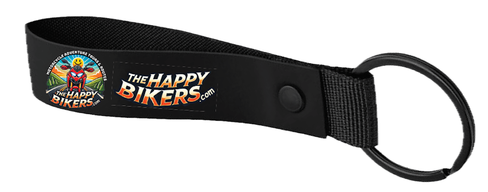 The Happy Bikers Keyring