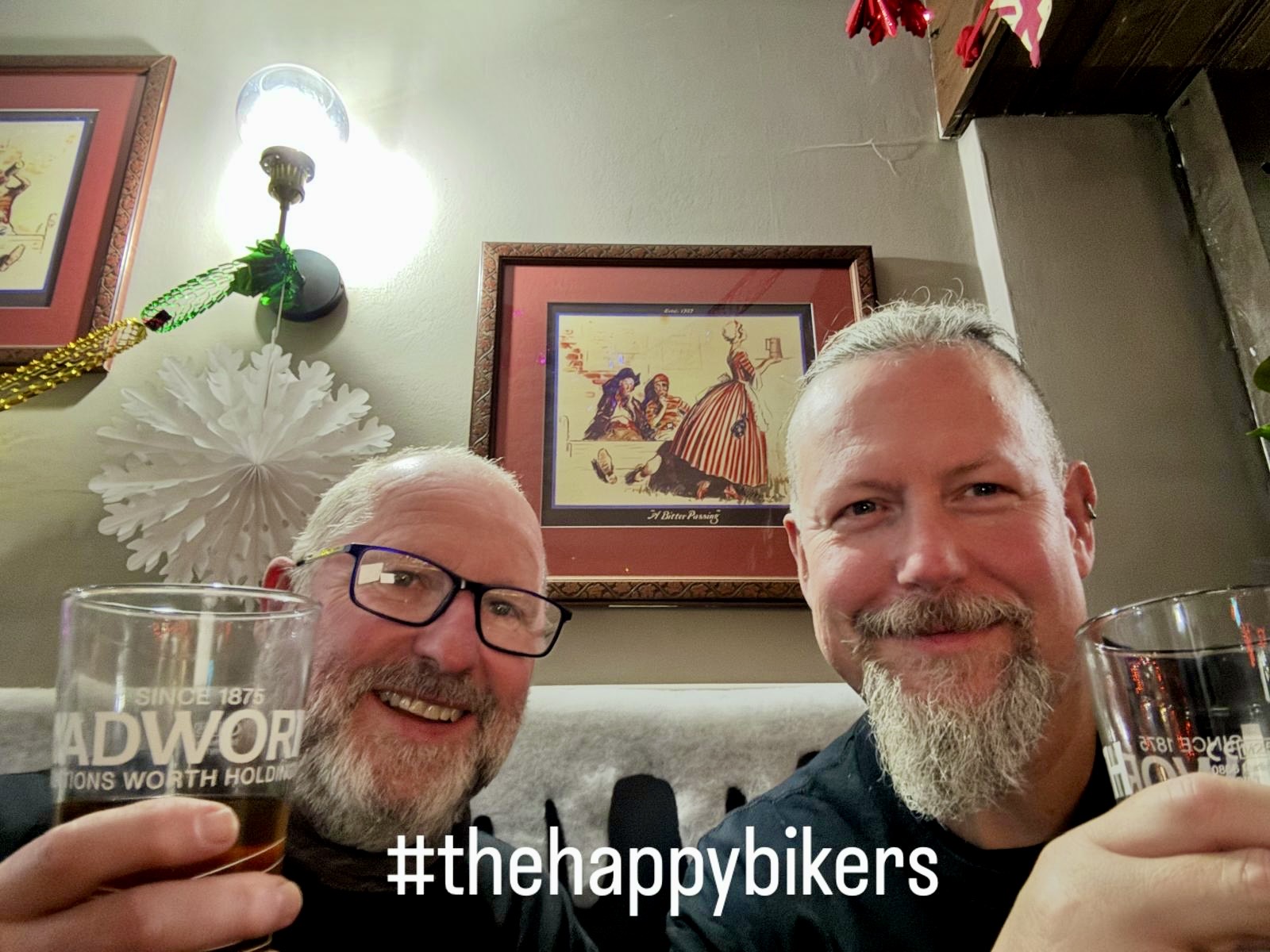 The Happy Bikers at The Crown Inn